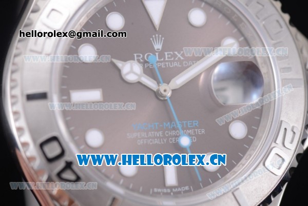 Rolex Yacht-Master 40 Clone Rolex 3135 Automatic Stainless Steel Case/Bracelet with Black Dial and Dot Markers (BP) - Click Image to Close